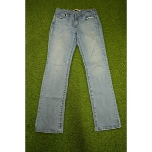 Levi's Jeans Women 10 Blue Denim Cotton Stretch Medium Wash Hipster Straight Leg